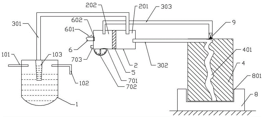 Anti-bubble casting device