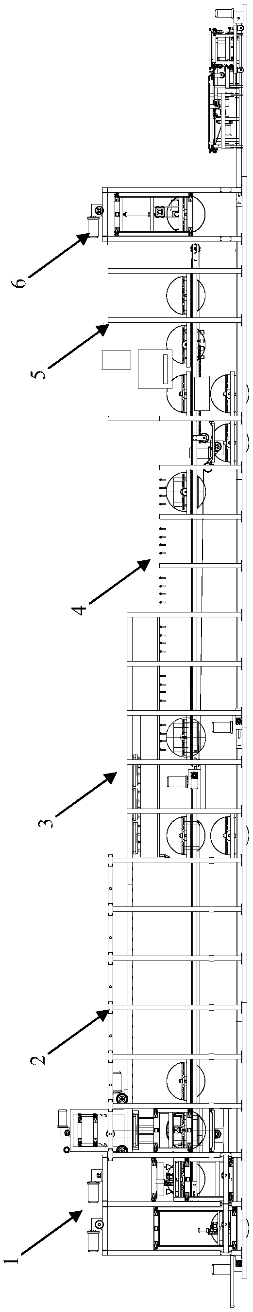 A thermos cup electroplating production line