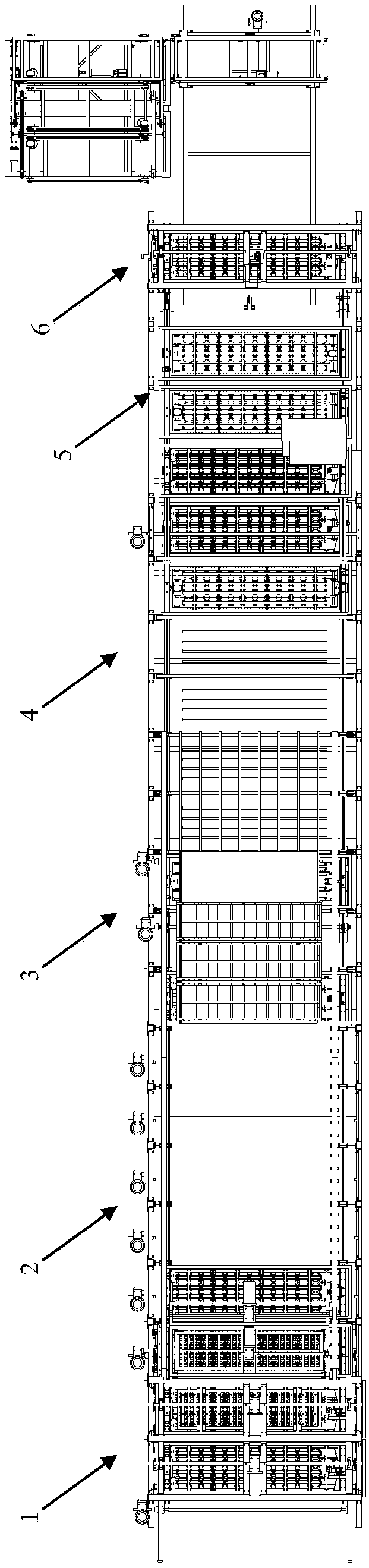 A thermos cup electroplating production line