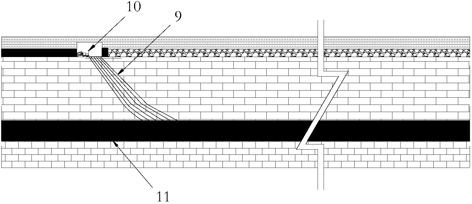 Method for extracting gas close to lower coal layer through directional drilling in thin coal seam fully-mechanized coal mining gob-side entry