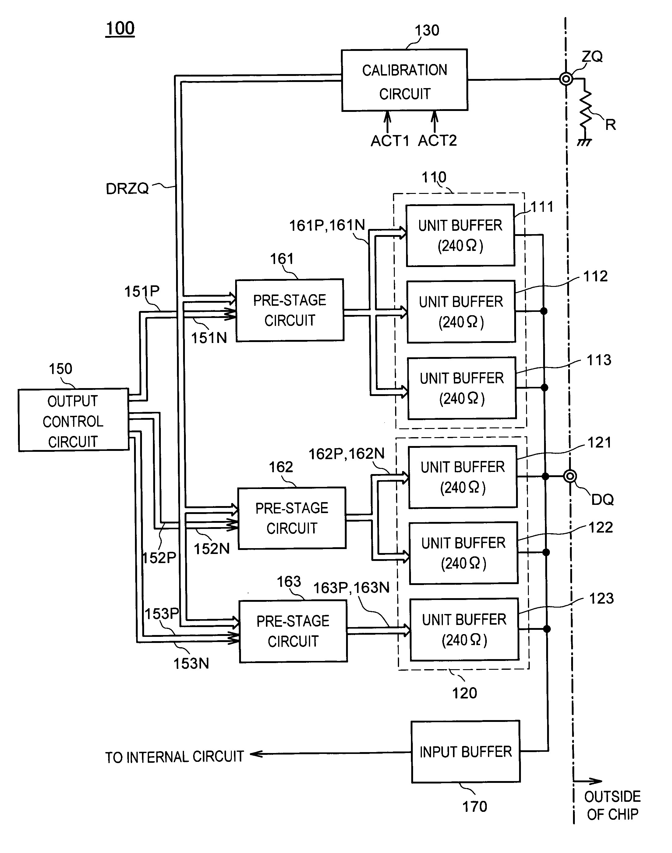 Output circuit for semiconductor device, semiconductor device having output circuit, and method of adjusting characteristics of output circuit