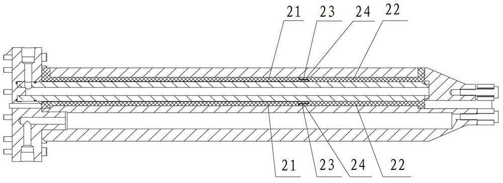 Electrode of heating device for zone melting furnace