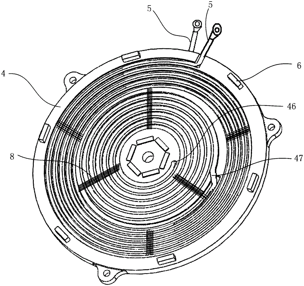 Coil disk and its assembly method, coil disk support, electromagnetic cooker