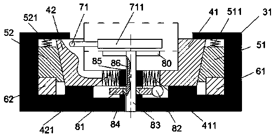 A fixture assembly for clamping a square workpiece
