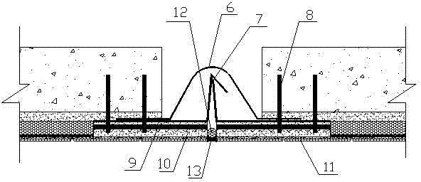 Implicit treatment method for deformation gap of wall surface and steel cover plate