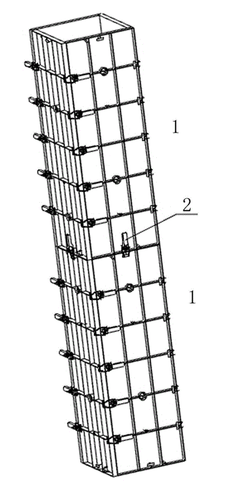 Combined steel structure building template