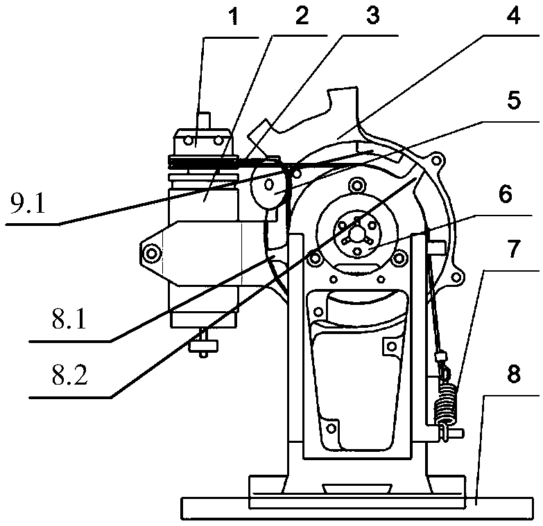 Steel wire rope transmission mechanism for photoelectric pod
