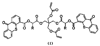 Polymerizable II-type photoinitiator and preparation method thereof