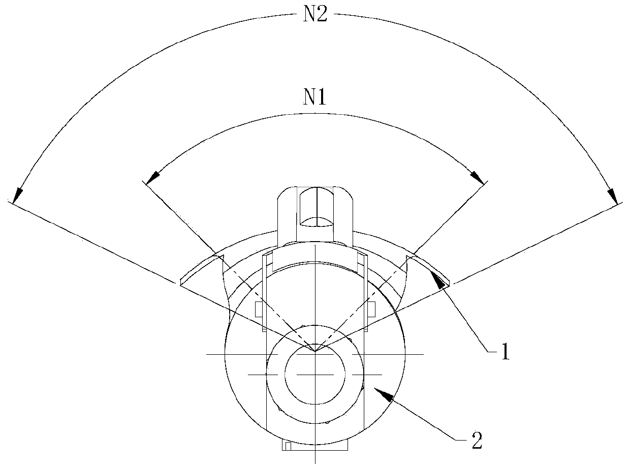 Pneumatic shear device for preventing splashing in cutting process of pins of elements of electric vehicle