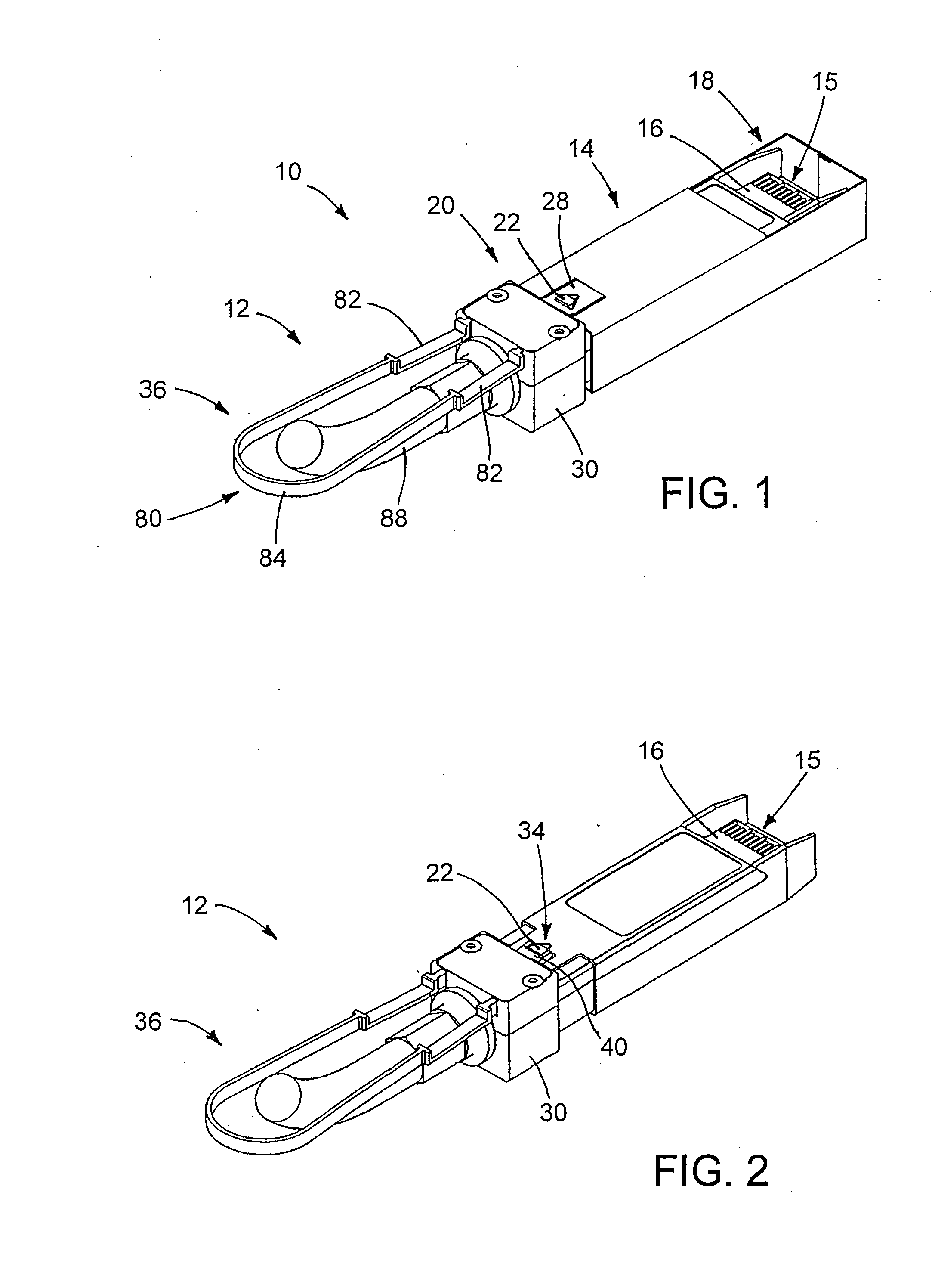 Electrical cable connector latch mechanism