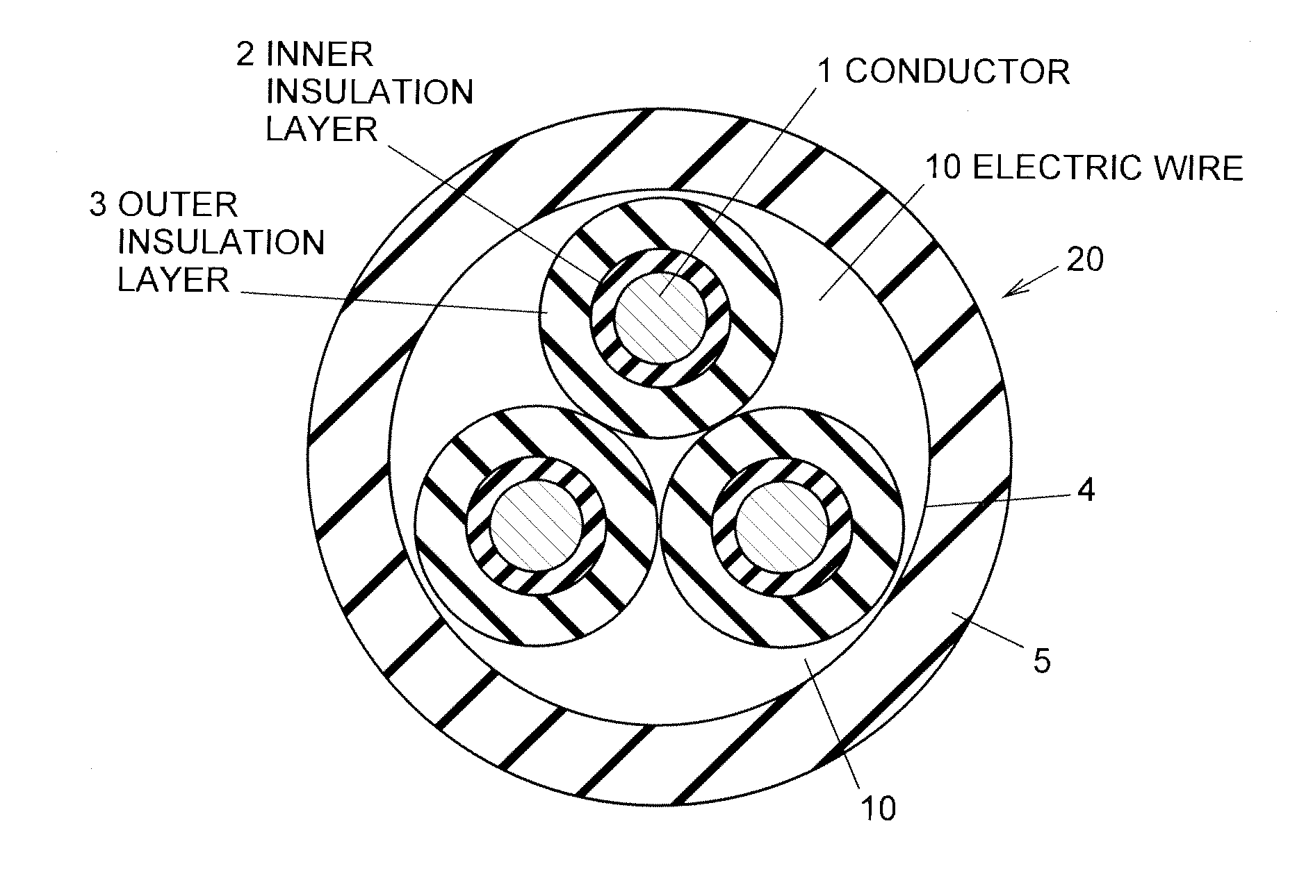 Radiation resistant electric wire and radiation resistant cable