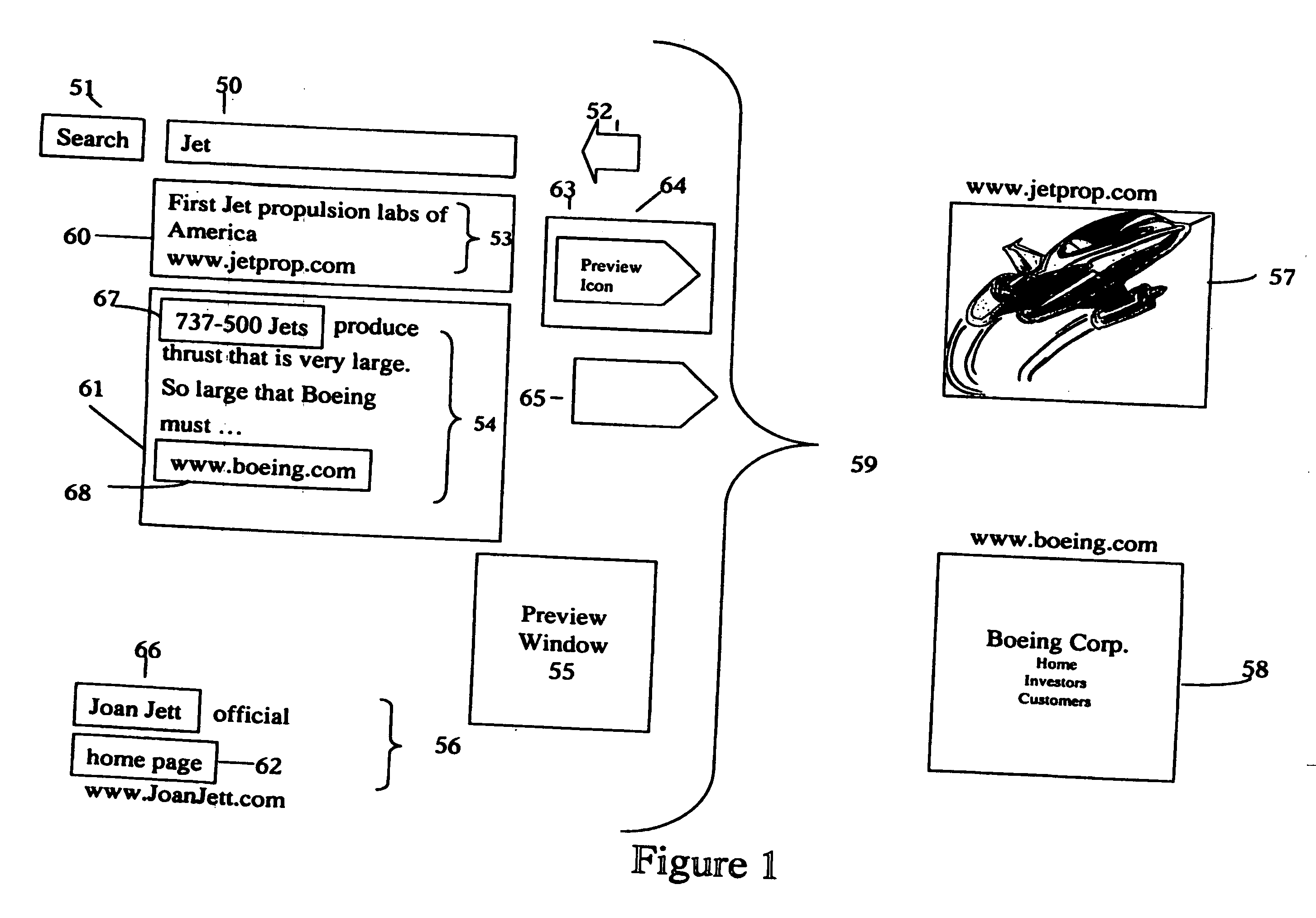 Methods and apparatus for mouse-over preview of contextually relevant information
