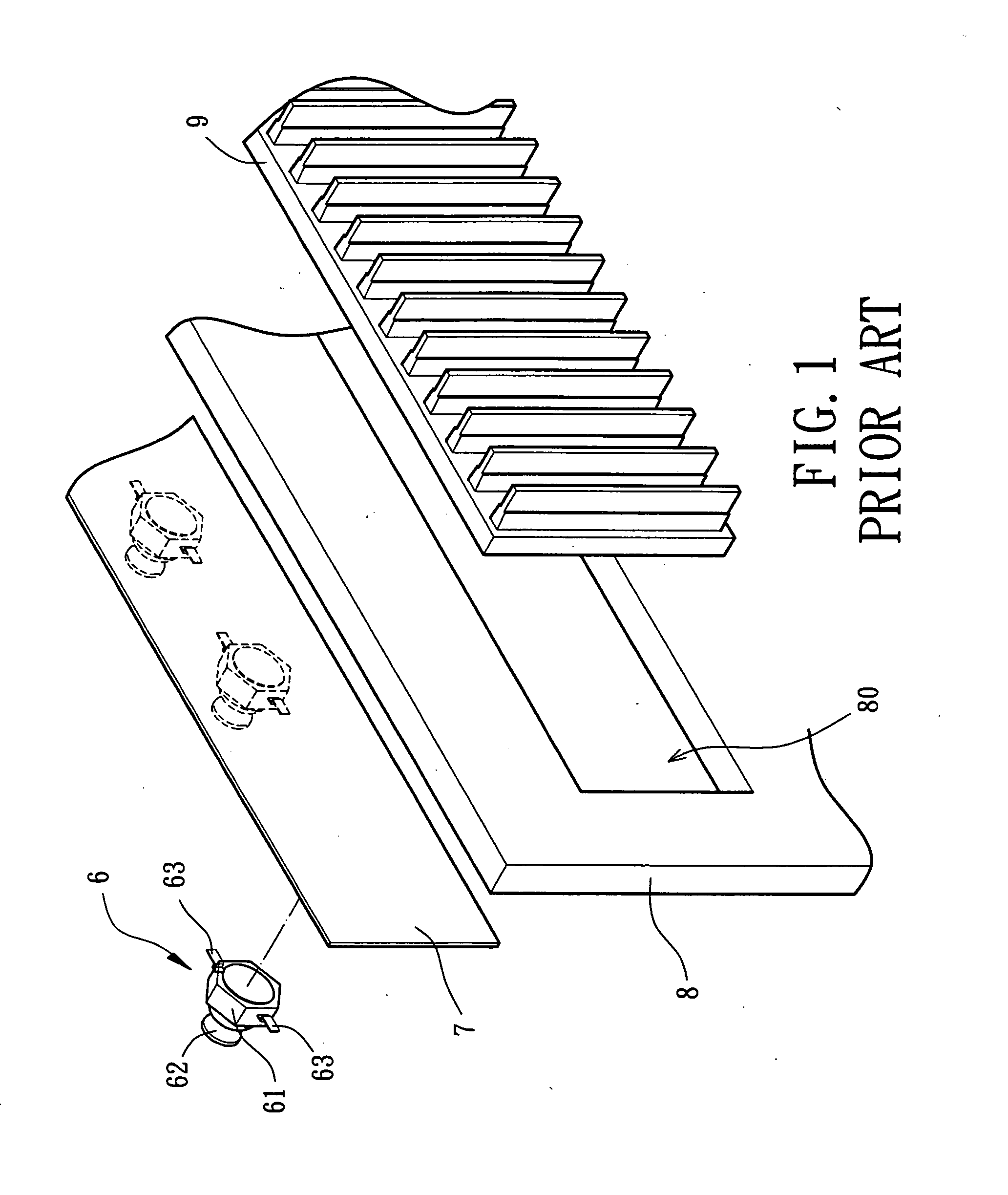 Heat-dissipating device for back light source for flat panel display