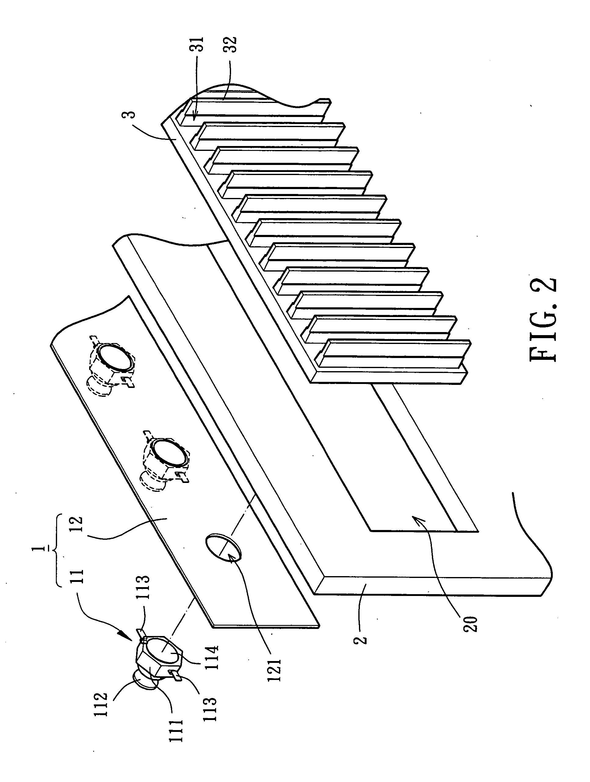 Heat-dissipating device for back light source for flat panel display