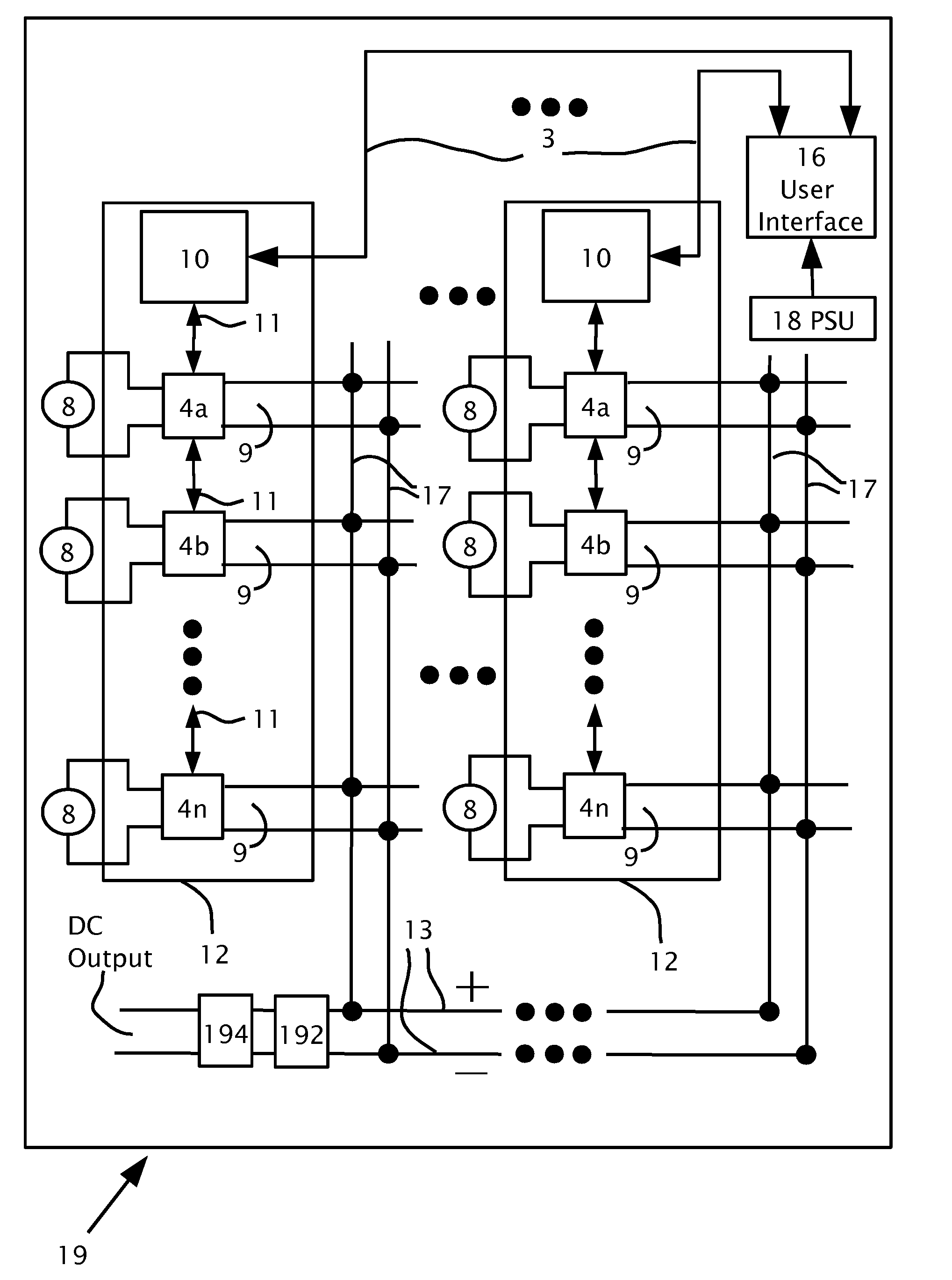 Disconnection of a String Carrying Direct Current Power
