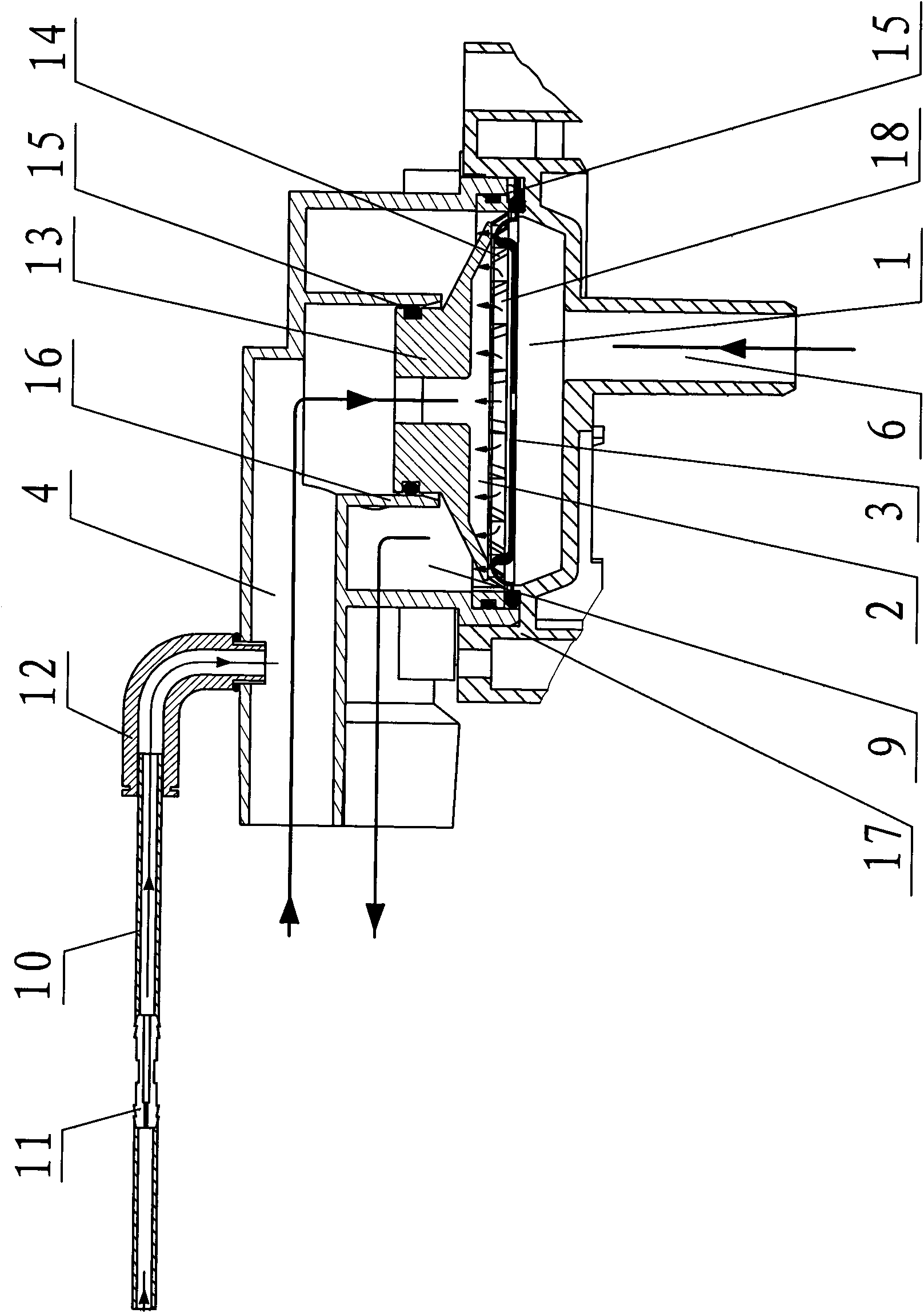 Exhalation valve of breathing machine