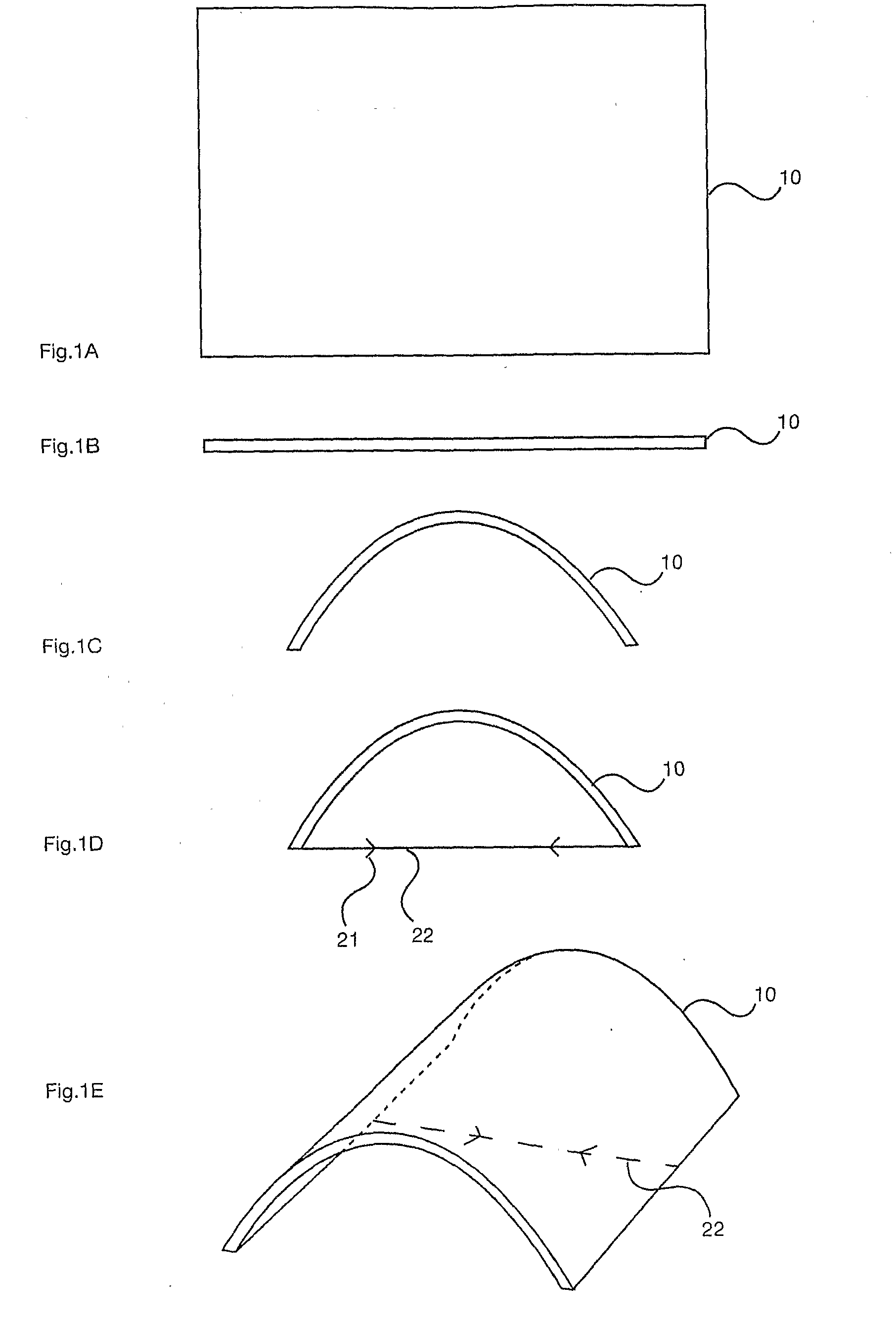 Structural assembly with a tied, flexurally deformed panel