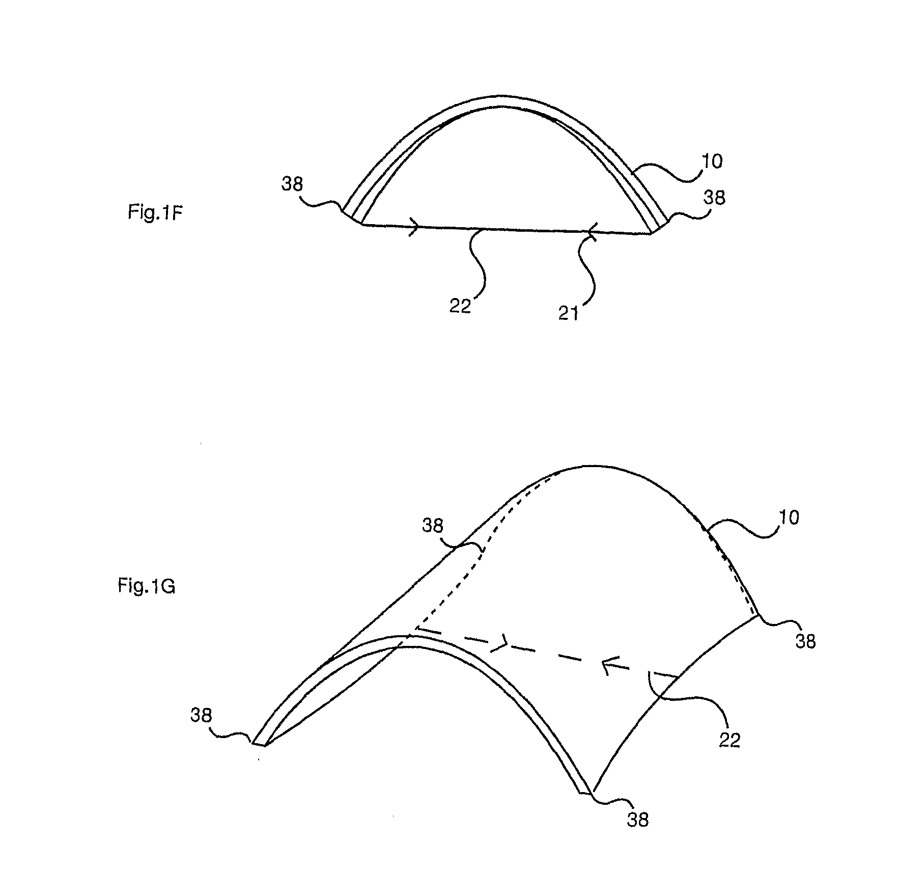 Structural assembly with a tied, flexurally deformed panel