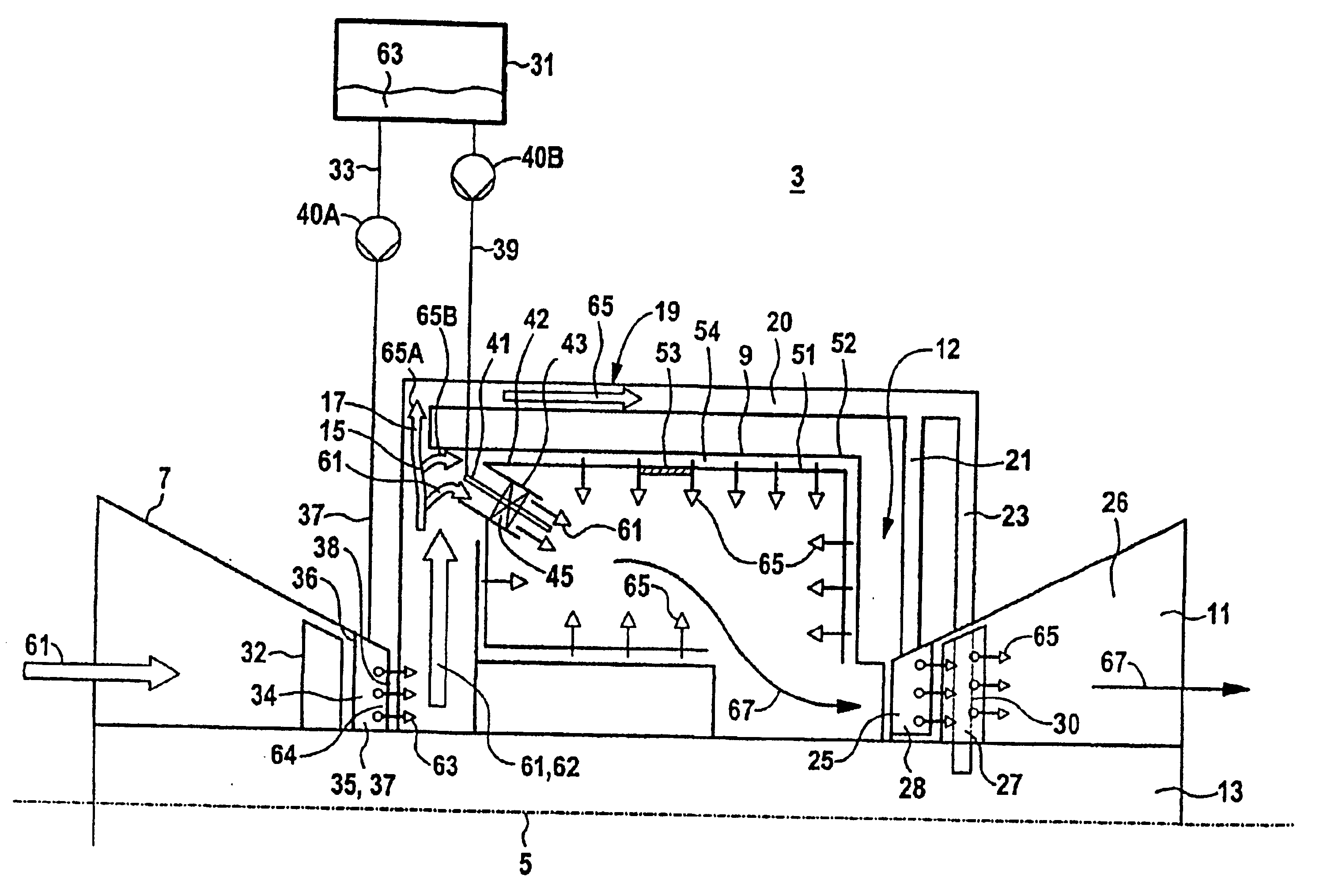Gas turbine and method for operating a gas turbine