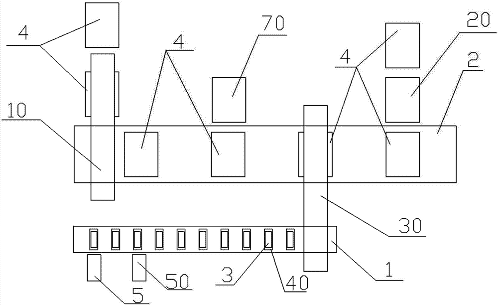 Product printing mark packaging device and using method thereof