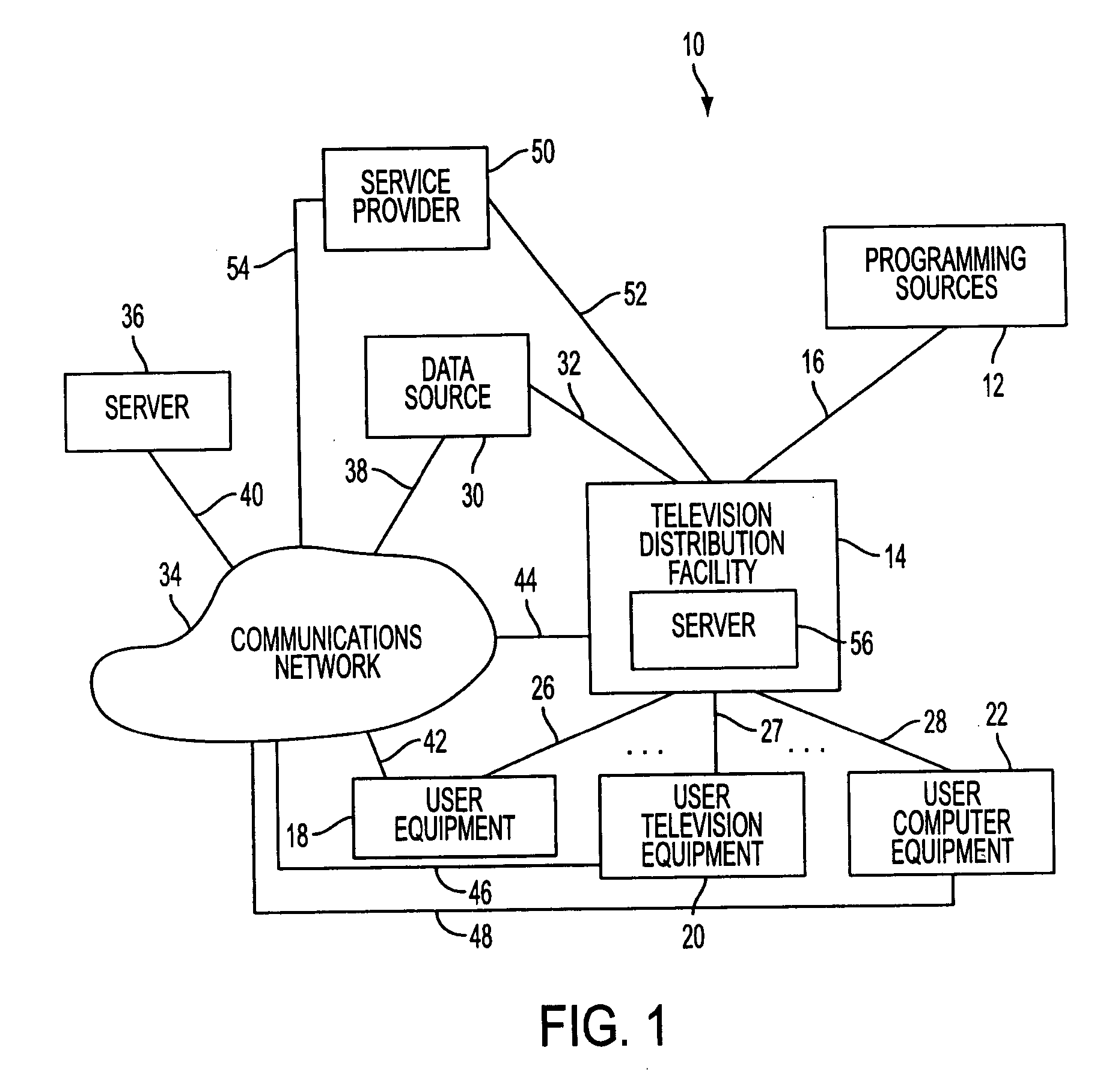 Interactive television system with automatic switching from broadcast media to streaming media