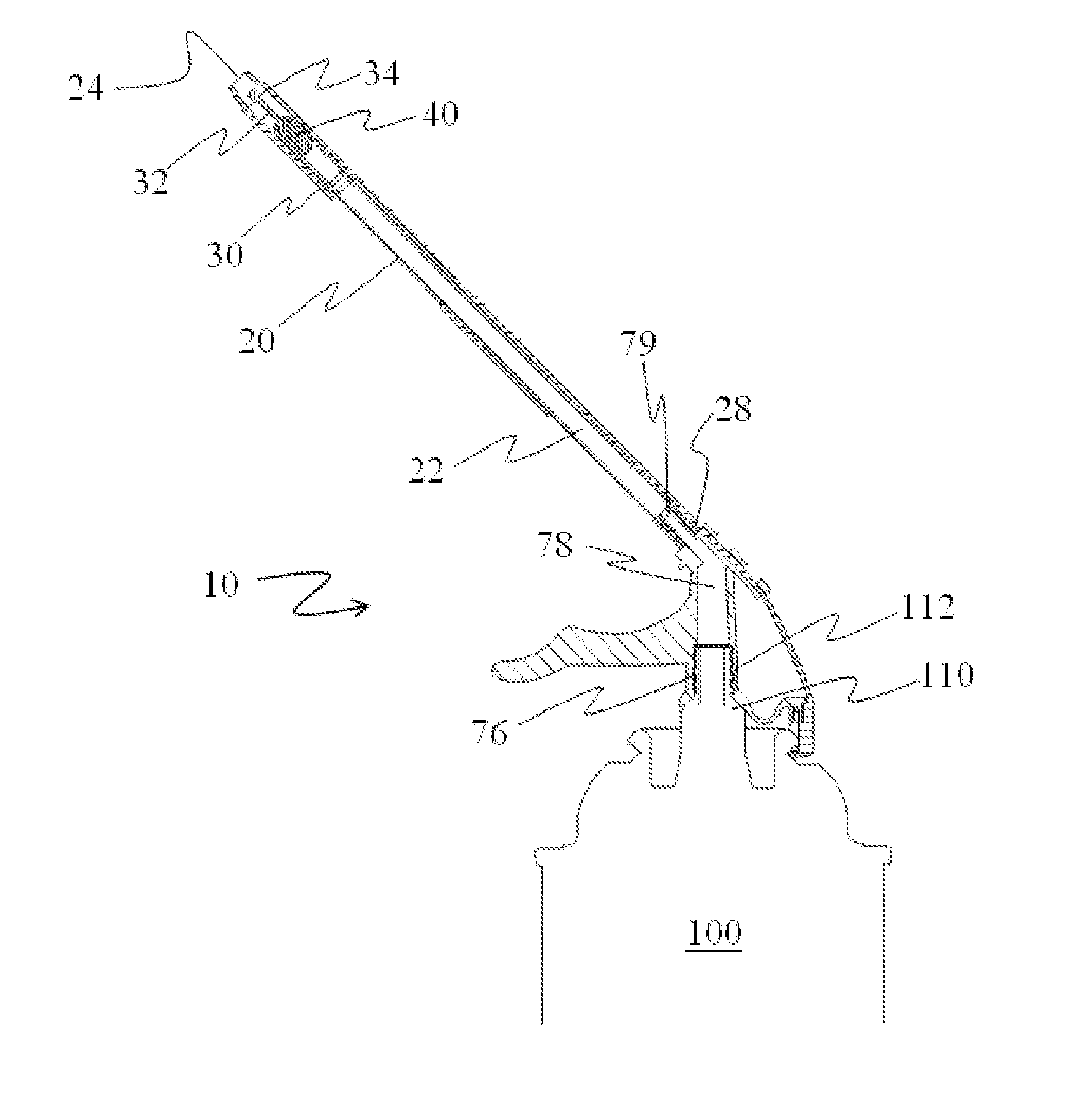 Sleeve activated compressed fluid dispensing device with internal seal