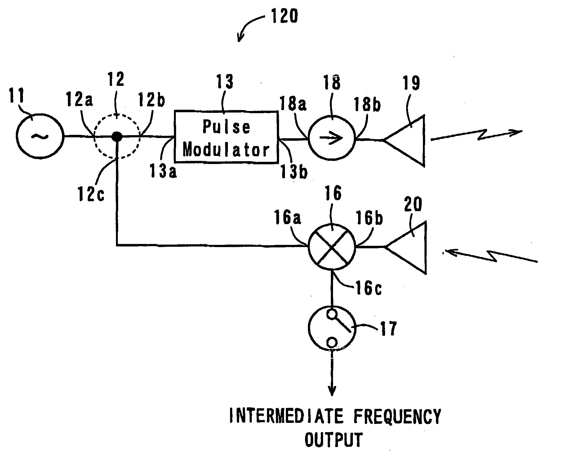 Mixer, High-Frequency transmitting/receiving apparatus having the same, radarapparatus having the high-frequency transmitting/receiving apparatus, and vehicle equipped with radar apparatus
