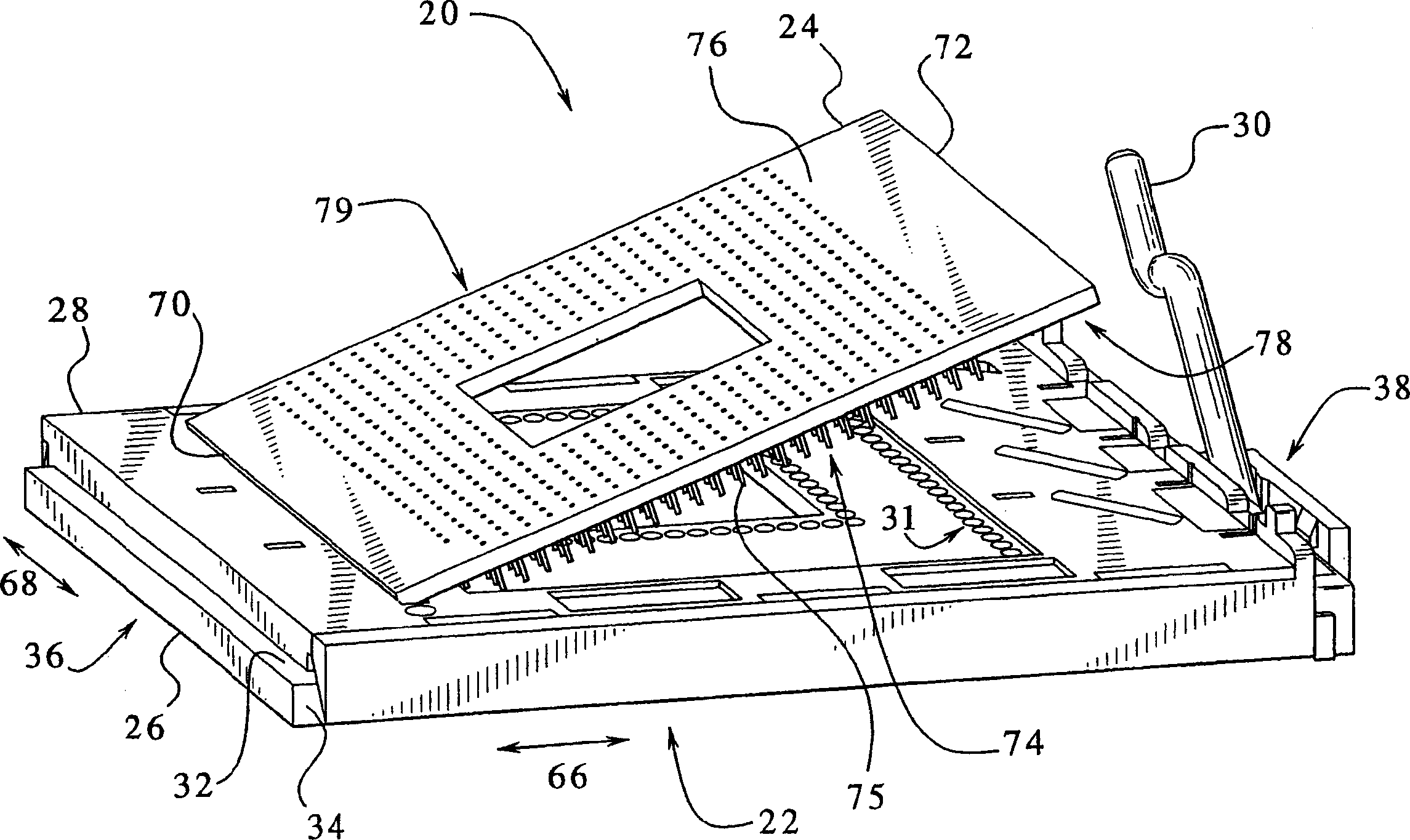 Plug socket for pin grid array plug-in board