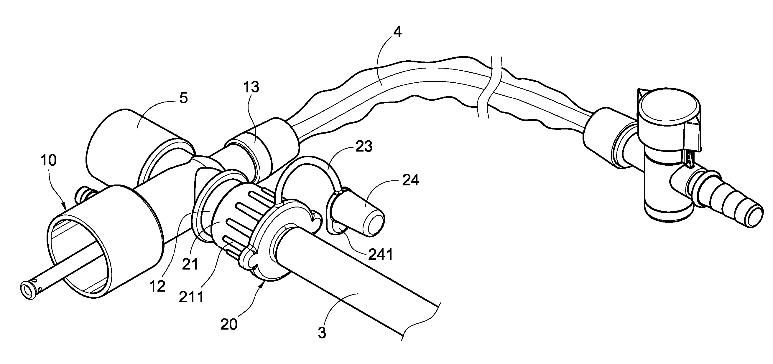 Air Line Adapter Structure Of Suction Apparatus