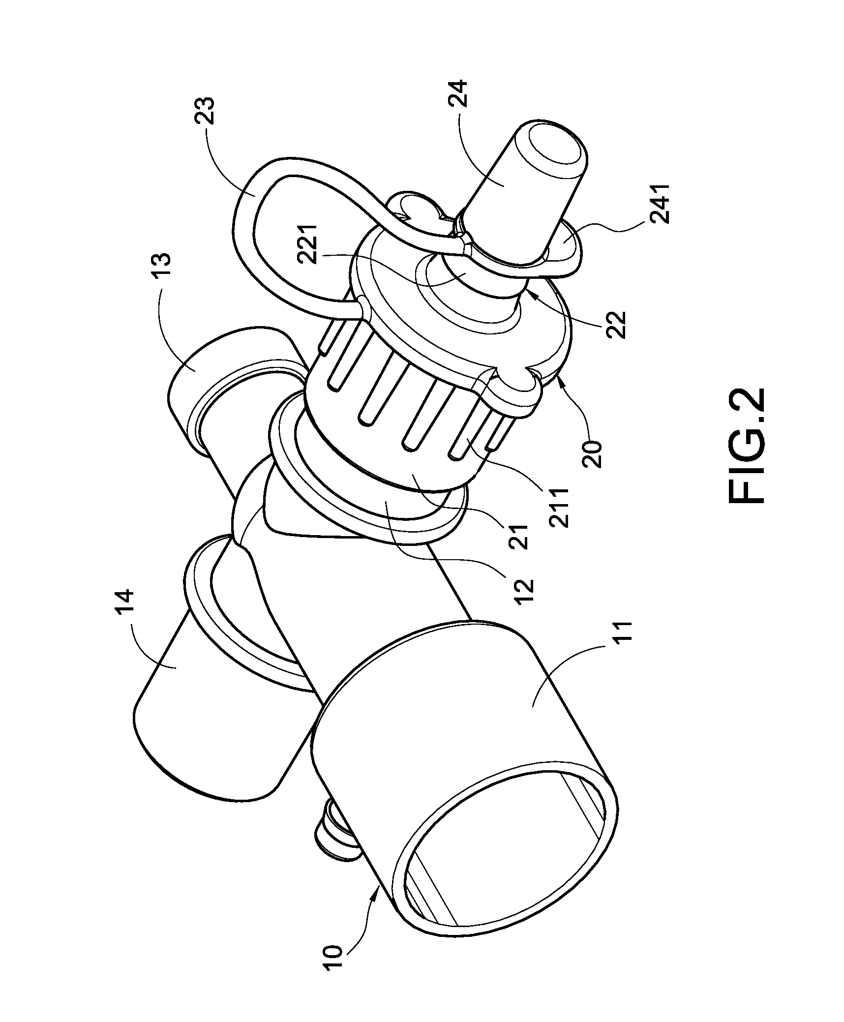 Air Line Adapter Structure Of Suction Apparatus