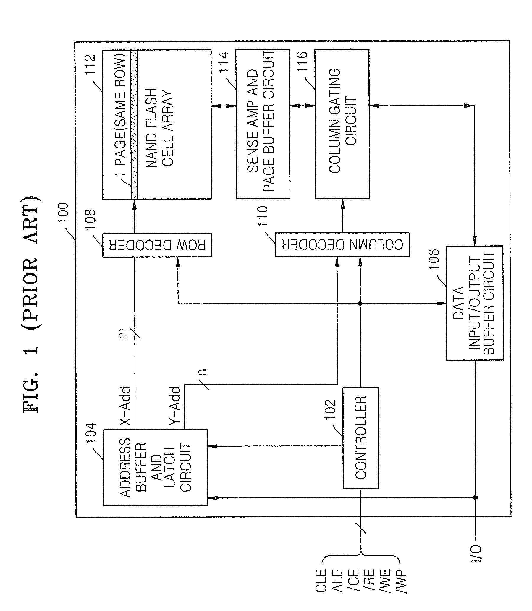 Memory device employing NVRAM and flash memory cells