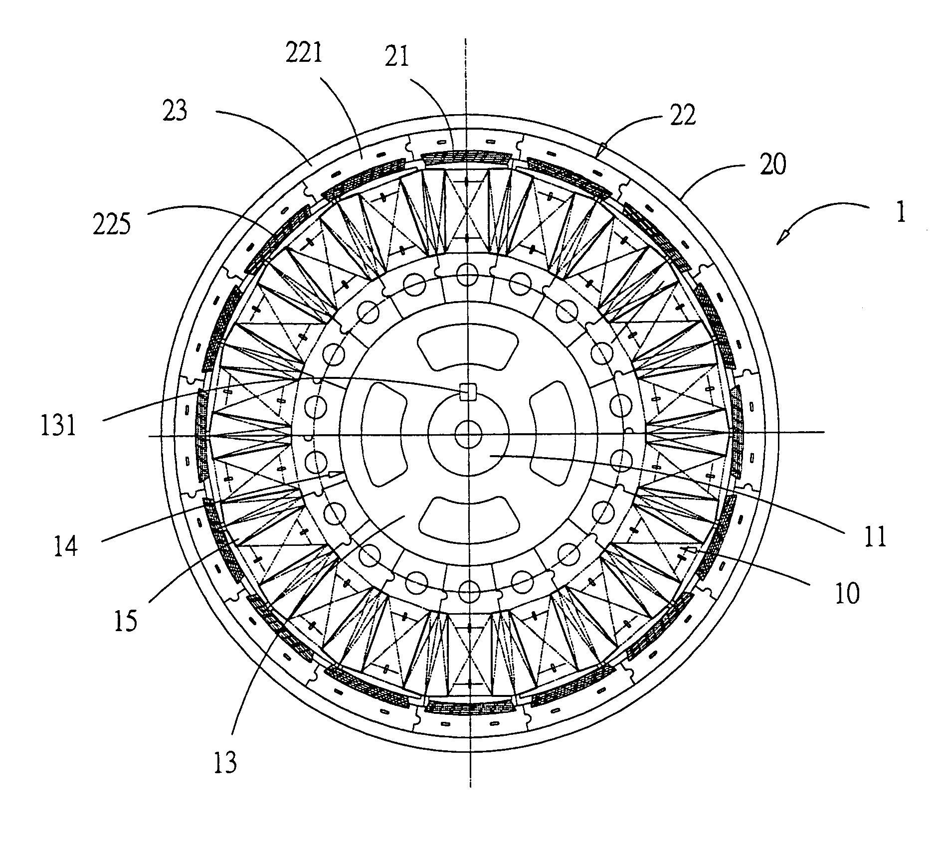 Electric motor design for in hub motors