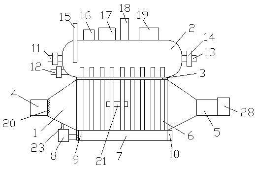 Boiler smoke waste heat recovering device and waste heat recovering method thereof