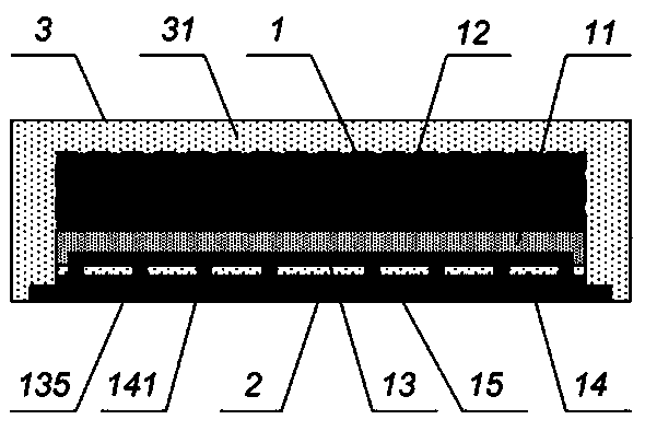 Gallium nitride MOSFET packaging stress-strain distribution sensing structure