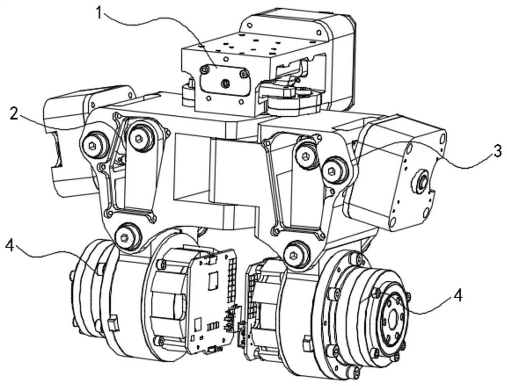 Hip joint mechanism and foot type robot