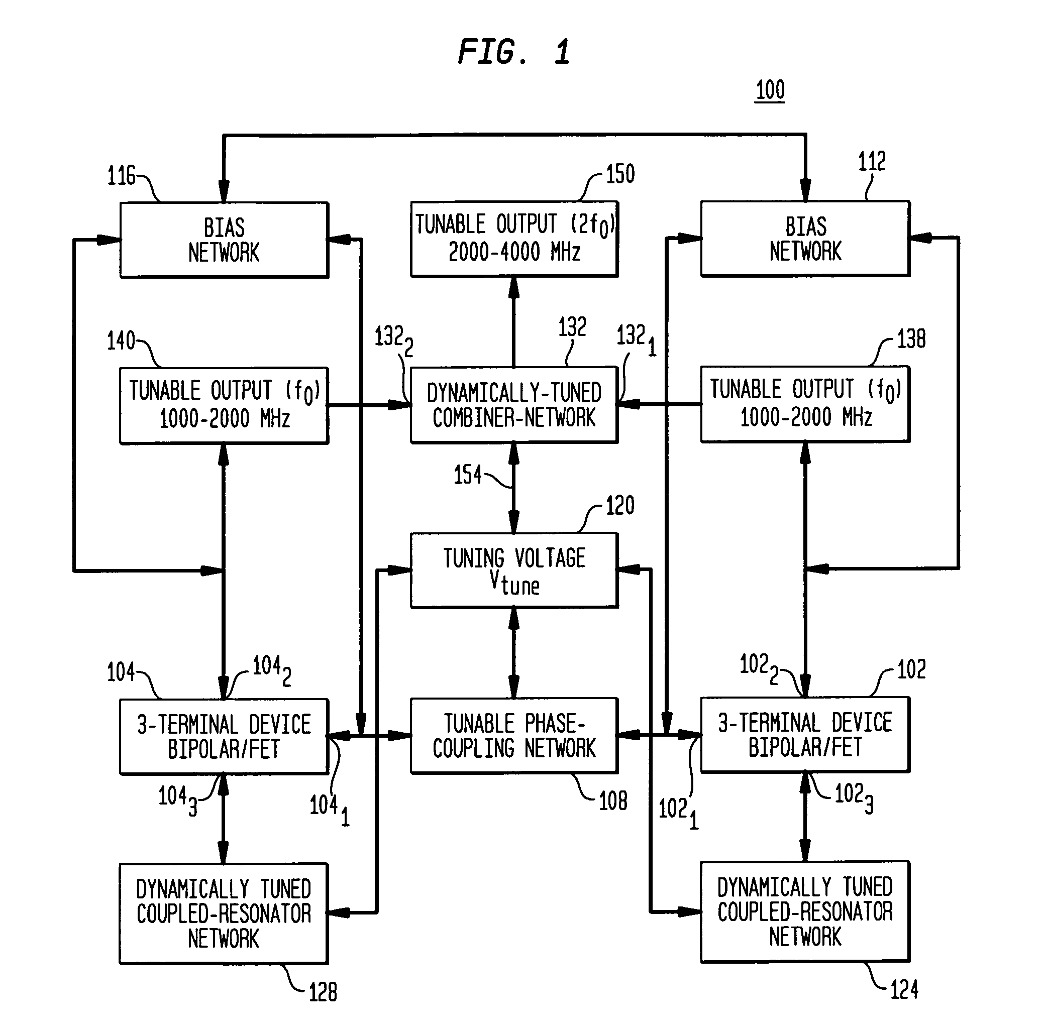 Integrated low noise microwave wideband push-push VCO