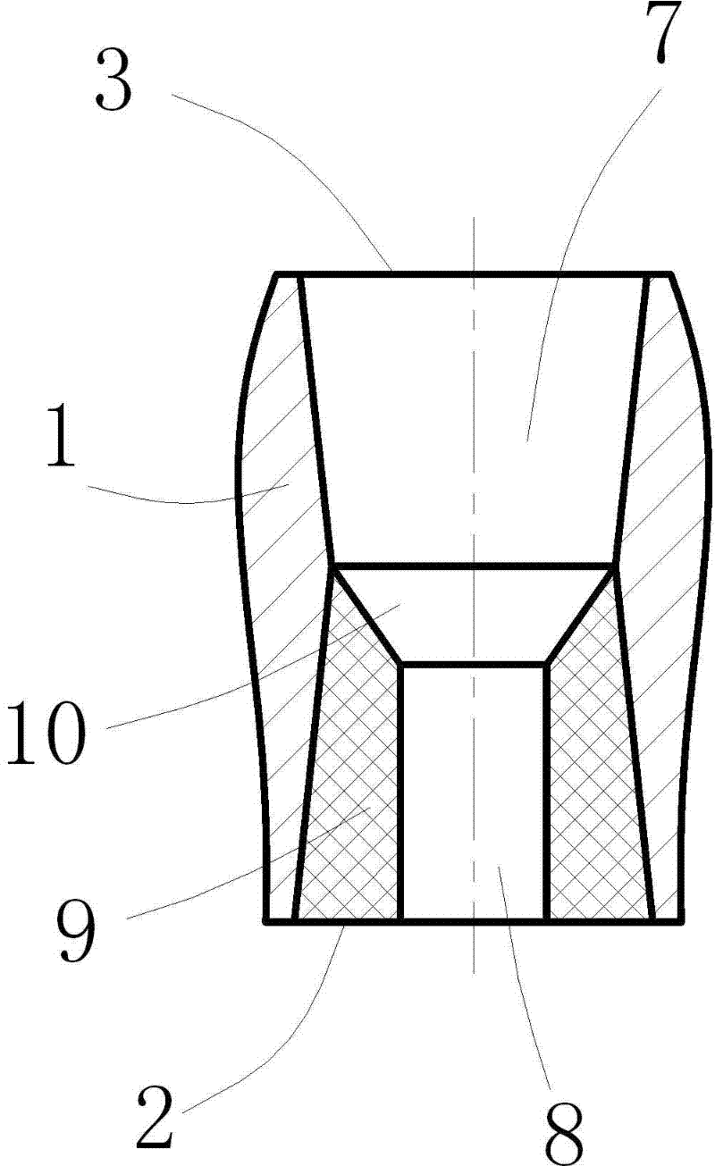 Overlay welding method for small-diameter through-holes