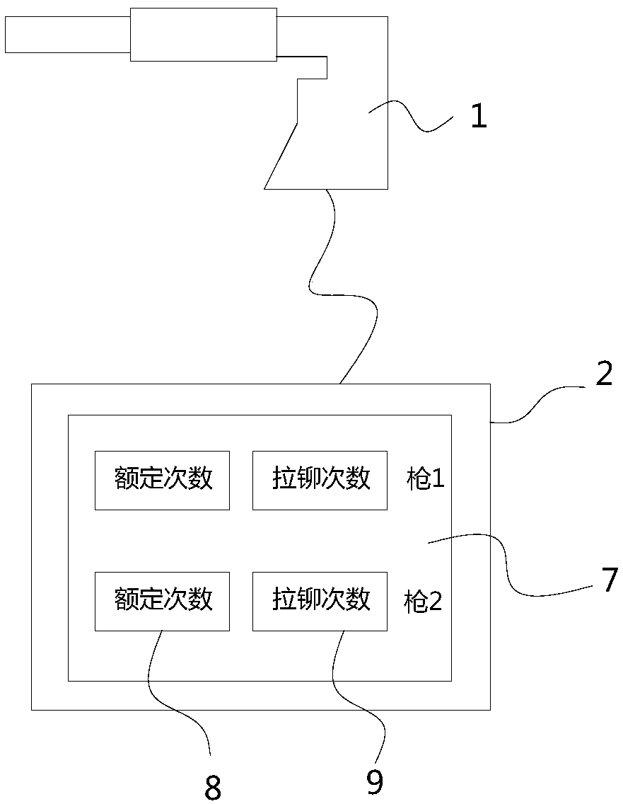 Pull riveting device