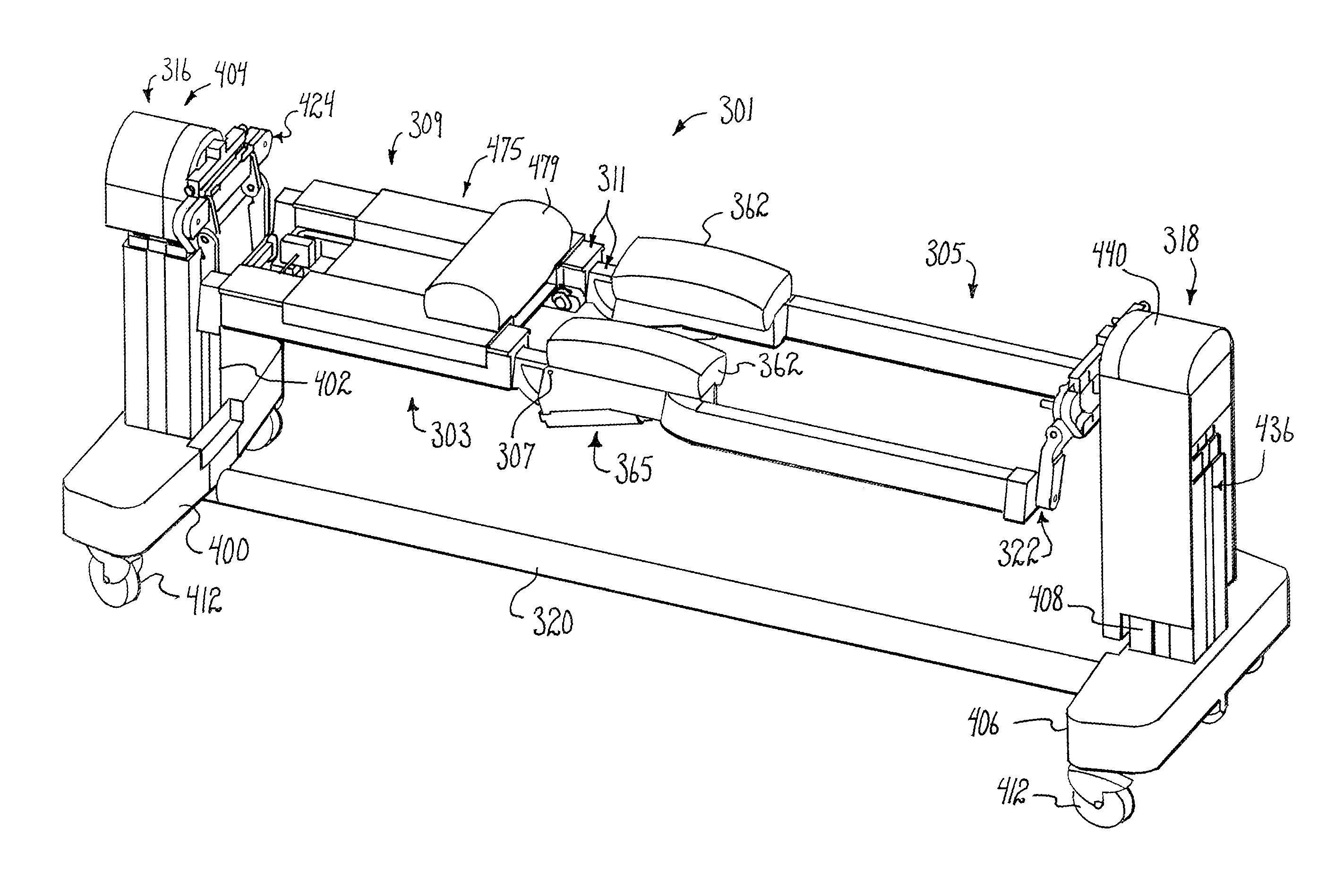 Patient support apparatus with body slide position digitally coordinated with hinge angle