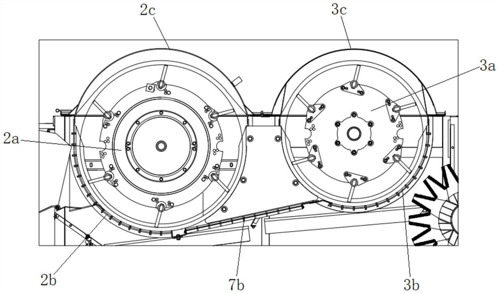 Concave grate structure and combine harvester