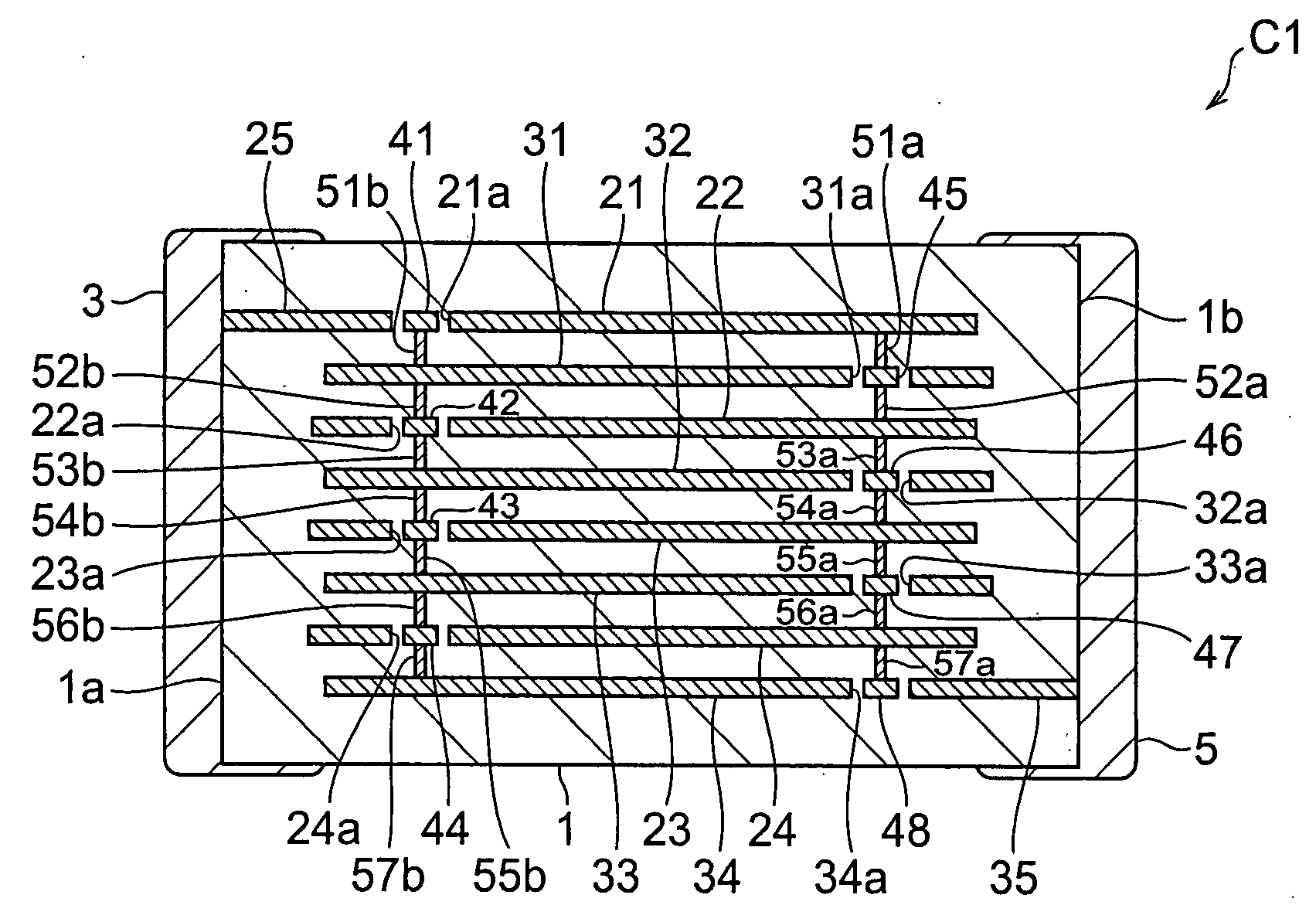 Multilayer capacitor and method of adjusting equivalent series resistance of multilayer capacitor
