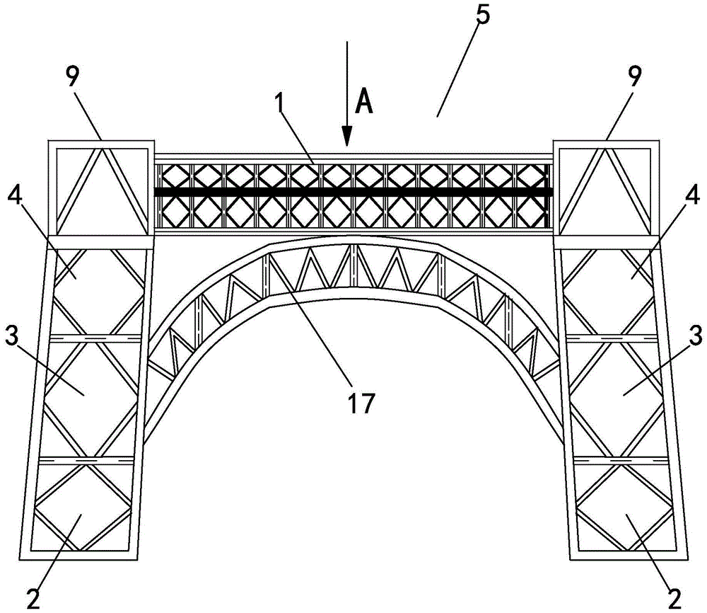 Construction method for upper beam and lower beam of bridge cable tower