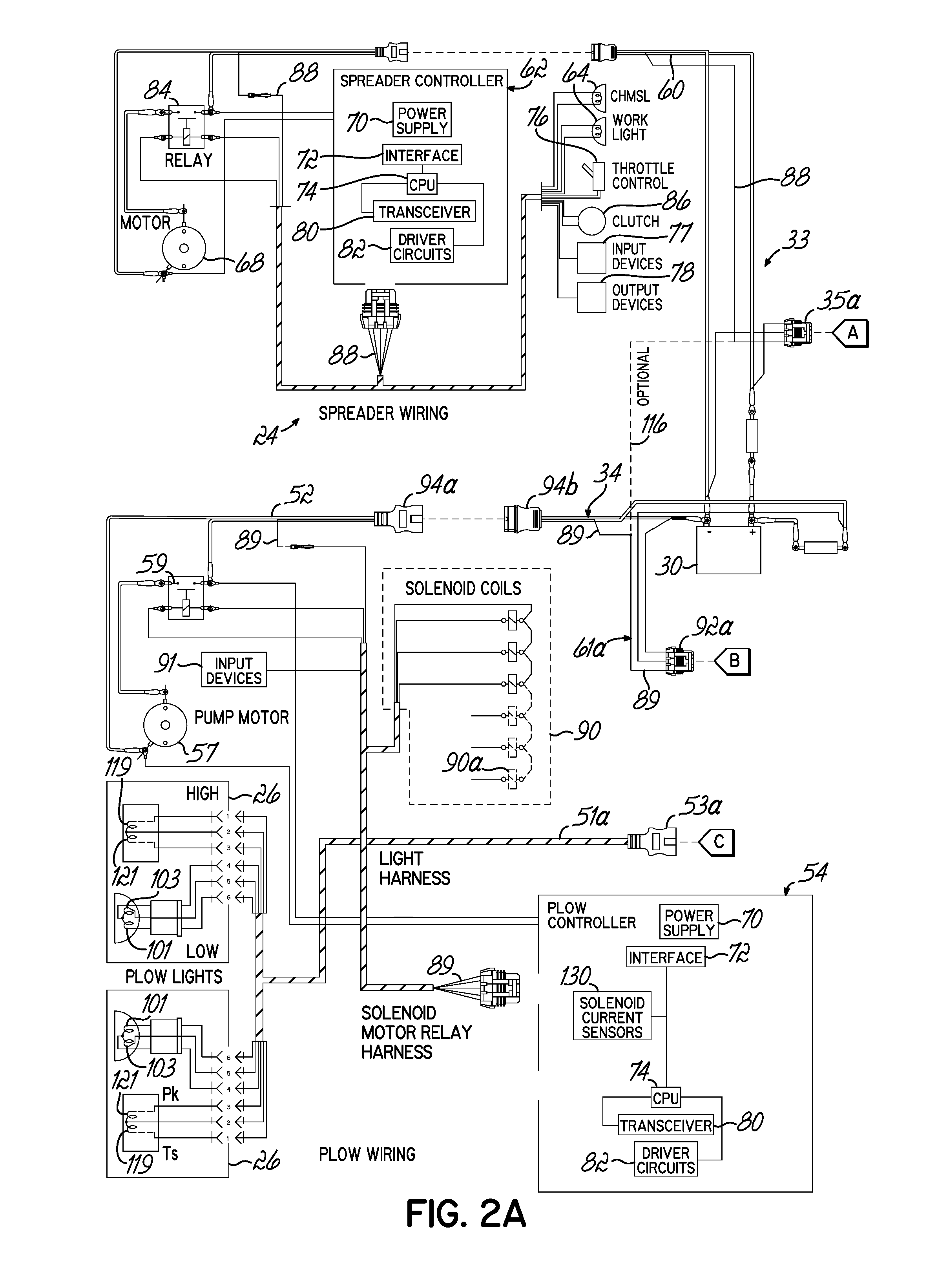 Vehicle mounted accessory with multiplexing