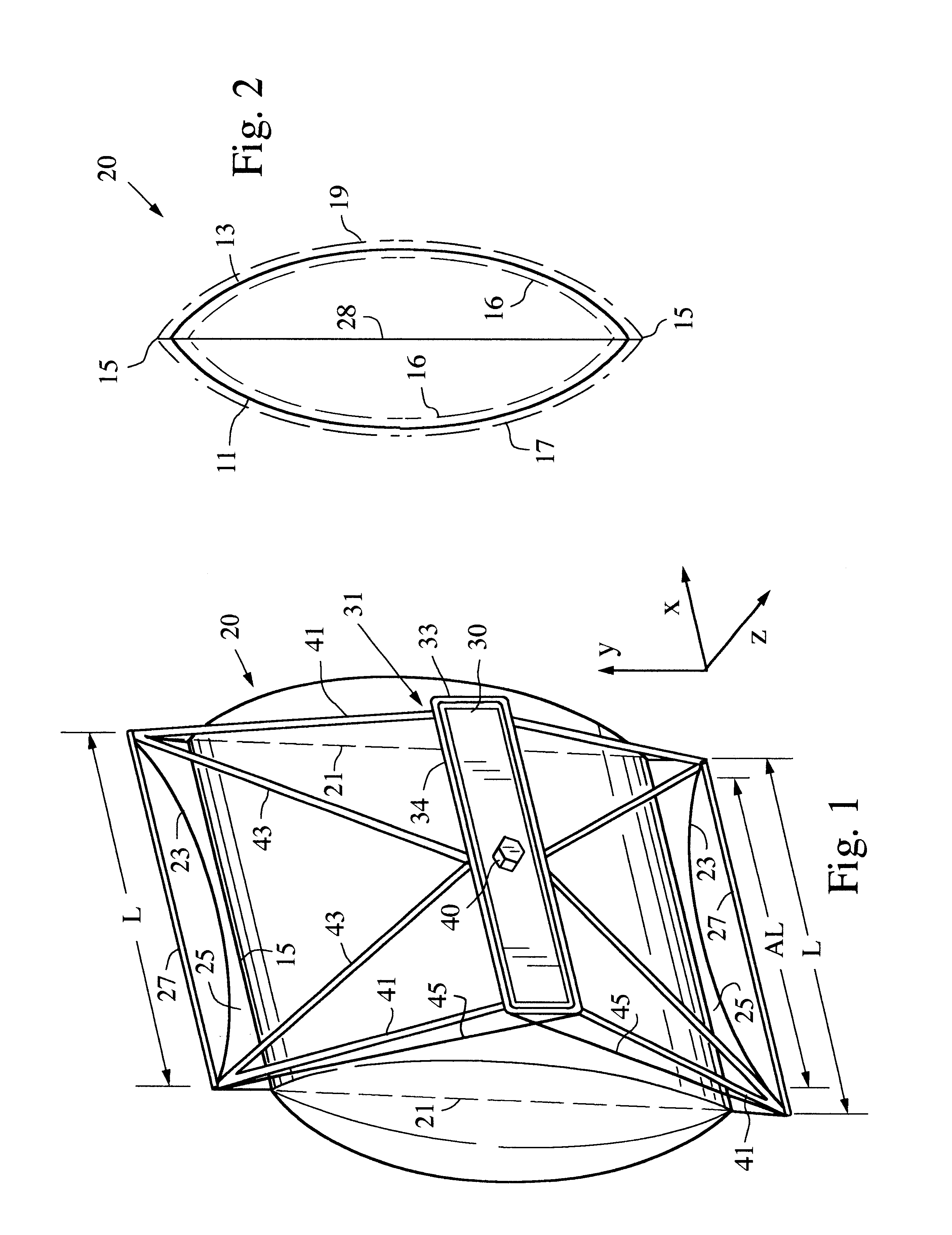 Inflatable reflector antenna for space based radars
