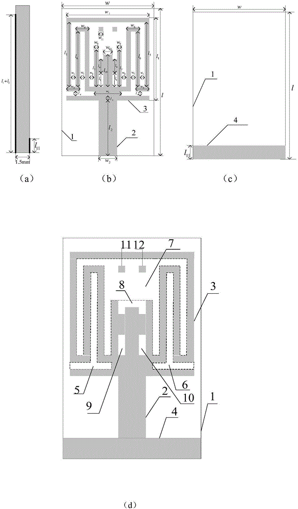 Small three-trap ultra-broadband antenna