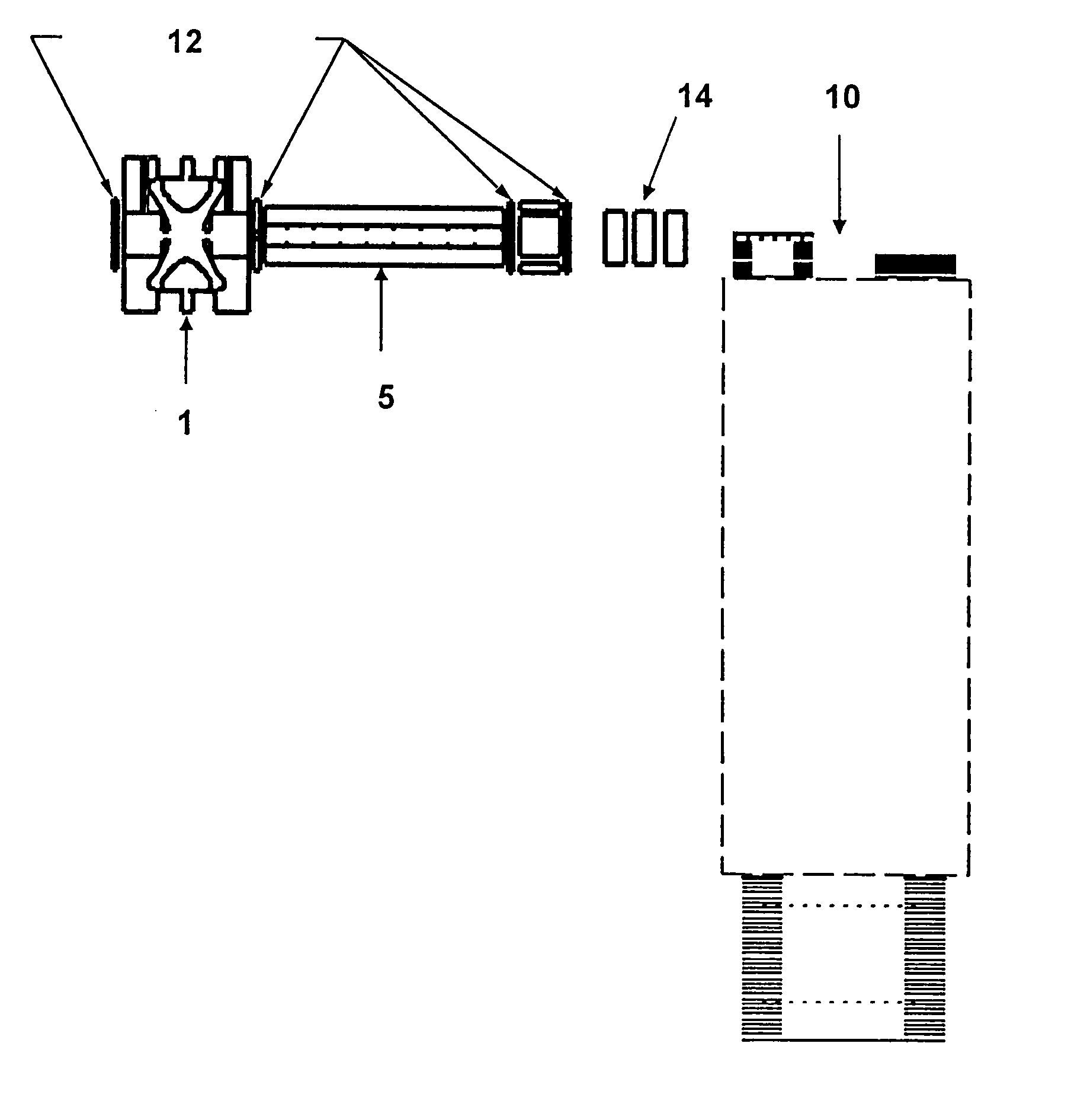 Tandem-in-time and-in-space mass spectrometer and associated method for tandem mass spectrometry