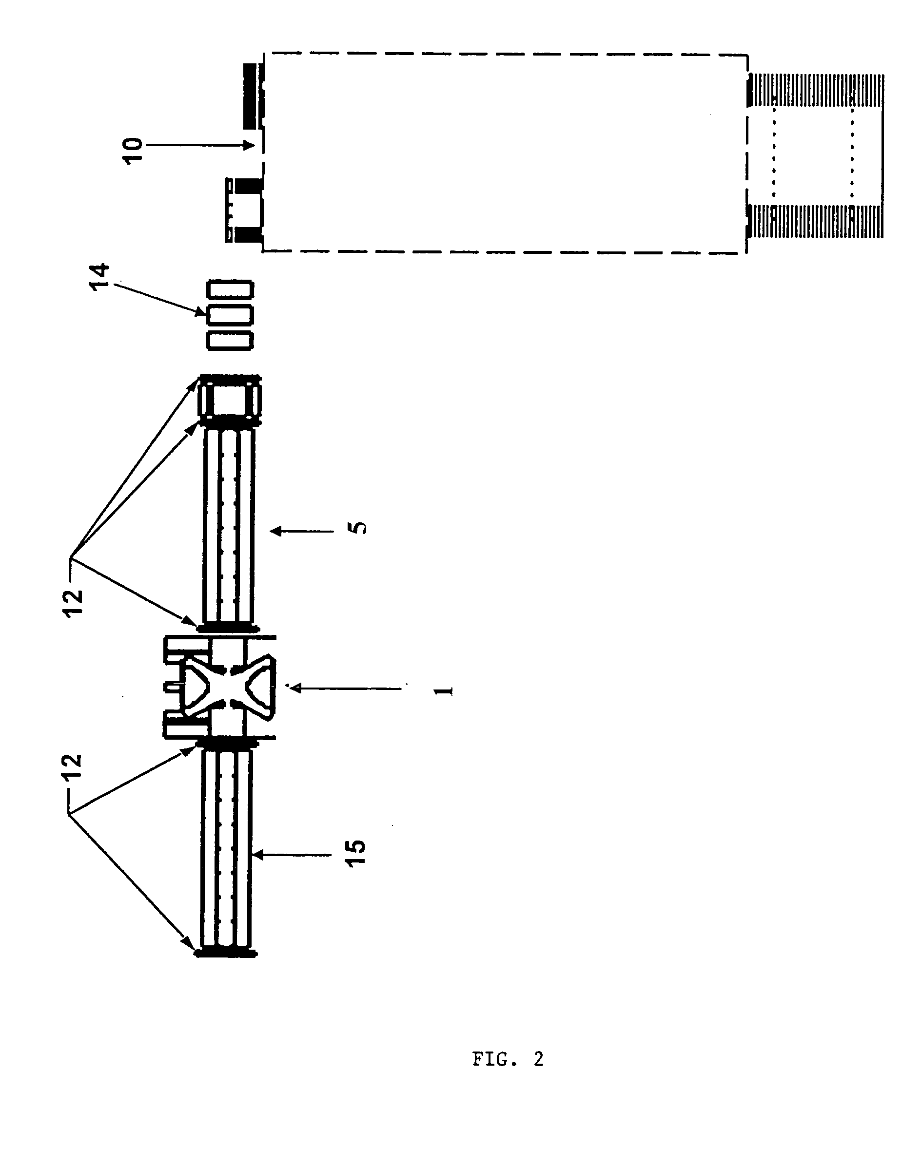 Tandem-in-time and-in-space mass spectrometer and associated method for tandem mass spectrometry