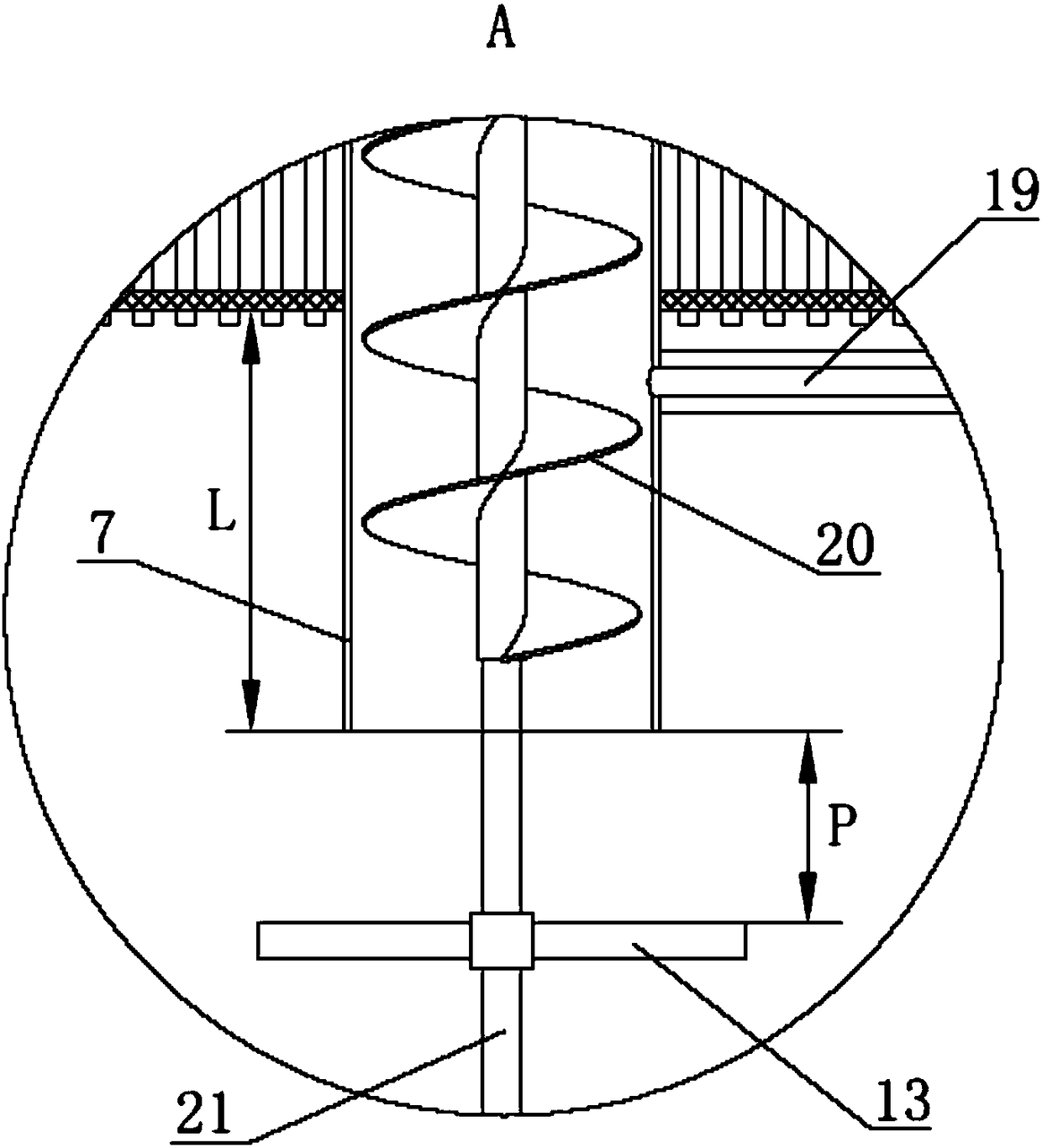 A continuous crystallizer