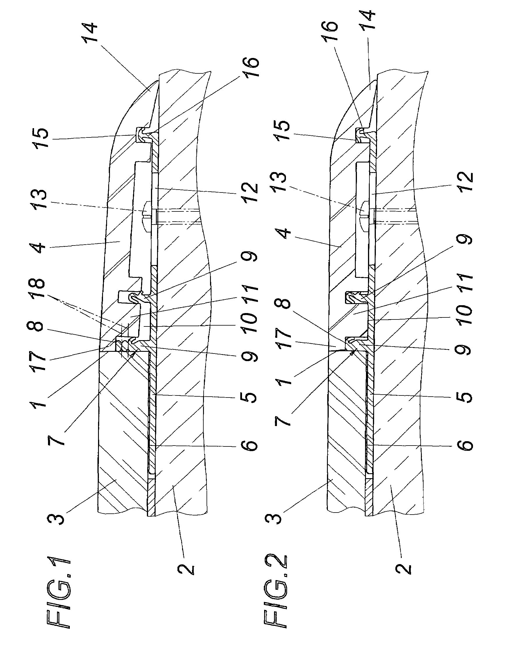 Device for frontal termination of a floor covering