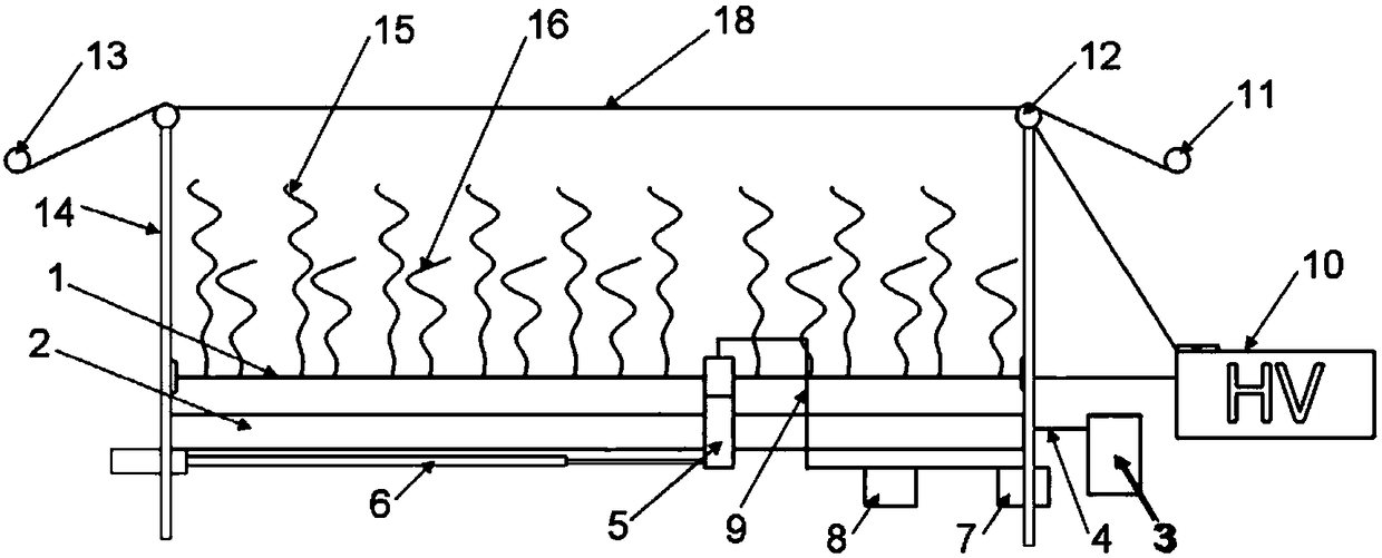 An electrospinning device for large-scale preparation of micro-nano fibers